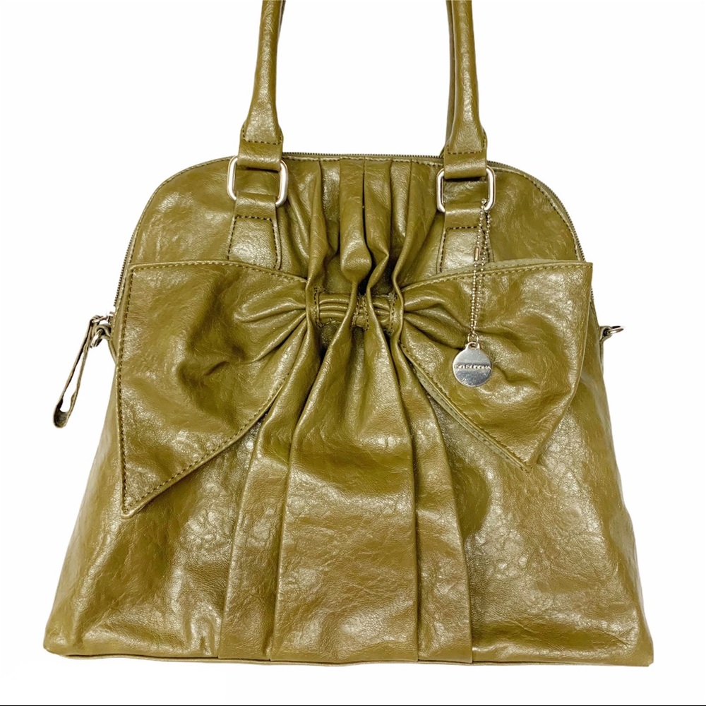 Big Buddha olive army green bow shoulder bag